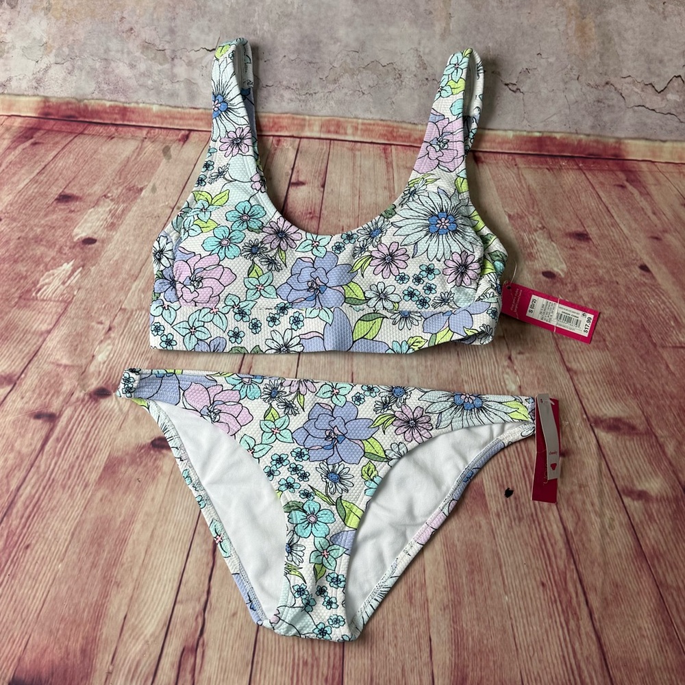 💵NWT Xhilaration Multicolored 2 Pc Bikini Size Small